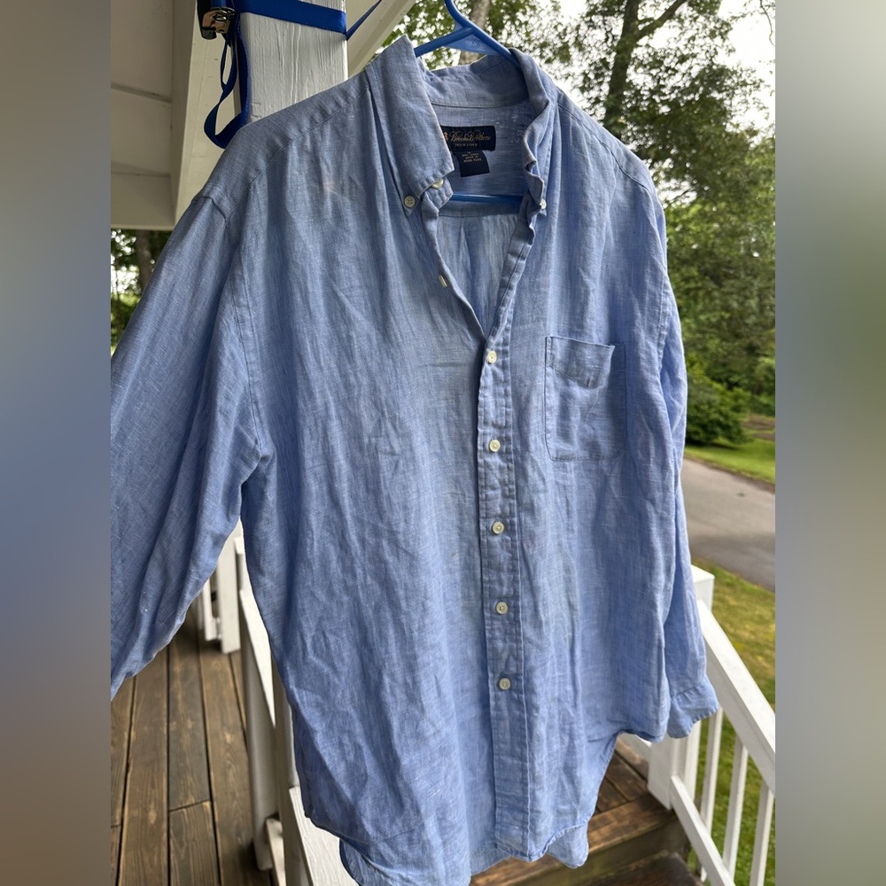 Brooks Brothers Linen Button Down Shirt